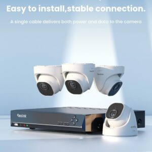 Reolink 5MP PoE Home Security Camera System – 8-Channel NVR with 4 Outdoor IP Cameras